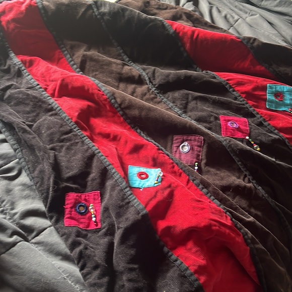 Corduroy Shell Patchwork Skirt - Picture 2 of 3